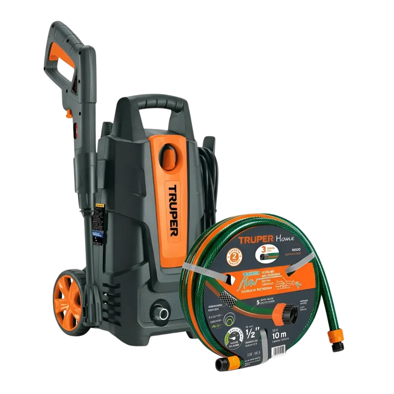 Hidrolavadora Portatil Truper 1500 PSI + Manguera 10 metros